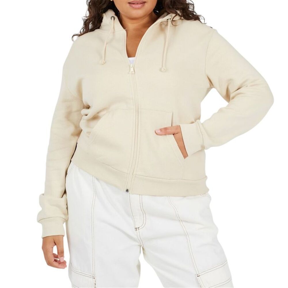 Brave Soul Womens/Ladies Plus Full Zip Hoodie / Stone